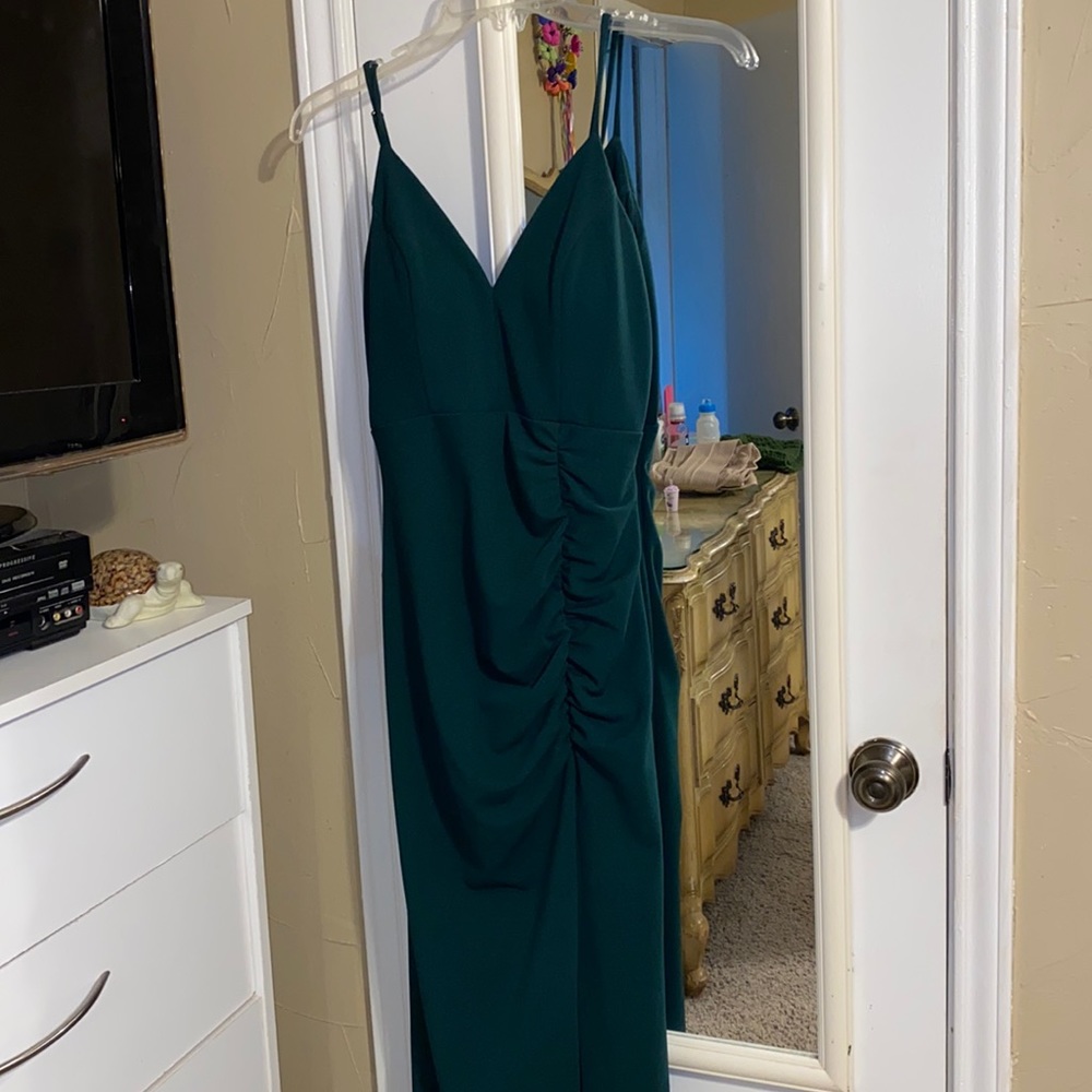 David’s bridal long emerald dress size XL women’s